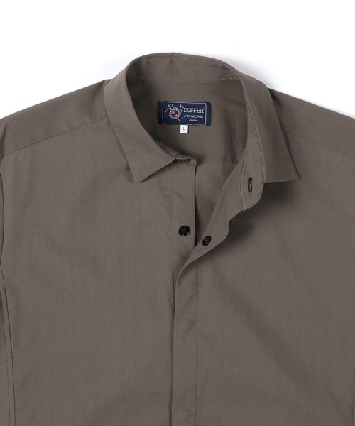 The DUFFER of ST.GEORGE(ザダファーオブセントジョージ)の「SUPER STRETCH FLY-FRONT SHIRT BLOUSON:セットアップ対応 フライフロント スーパーストレッチ シャツブルゾン(シャツ/ブラウス・メンズ・ブラック/ブラウン/ネイビー・MEDIUM/LARGE/X-LARGE)」の17枚目の写真