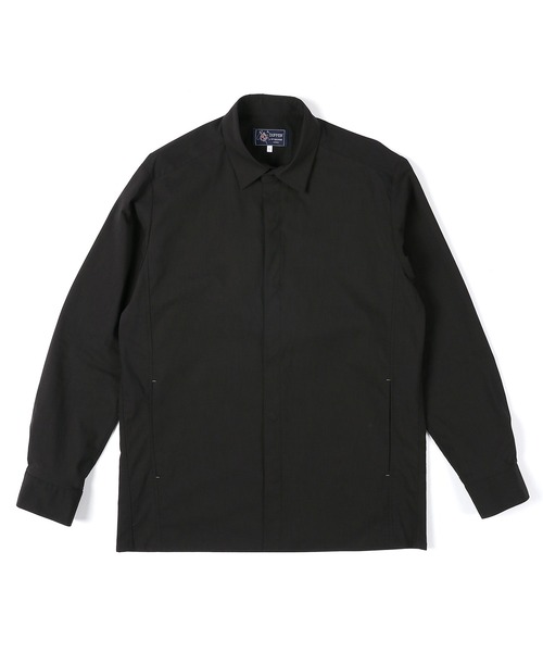The DUFFER of ST.GEORGE(ザダファーオブセントジョージ)の「SUPER STRETCH FLY-FRONT SHIRT BLOUSON:セットアップ対応 フライフロント スーパーストレッチ シャツブルゾン(シャツ/ブラウス・メンズ・ブラック/ブラウン/ネイビー・MEDIUM/LARGE/X-LARGE)」の12枚目の写真