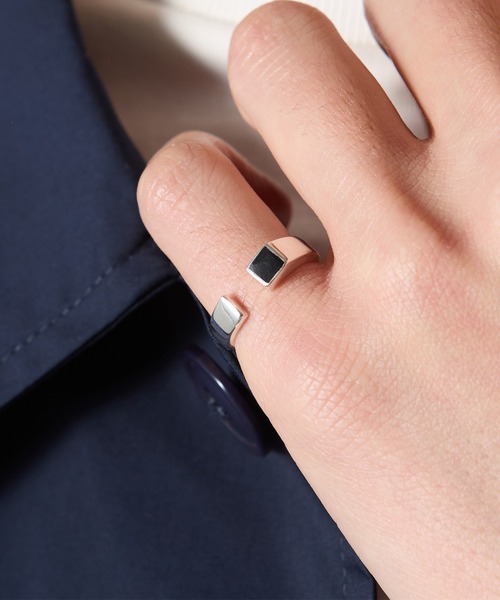 MAISON CLUB(メゾンクラブ)の「【MAISON CLUB】Open Stone Ring Silver925 KUN(リング・メンズ・グリーン/ブラウン/ホワイト/ネイビー/ターコイズブルー/ブラック・9)」の7枚目の写真