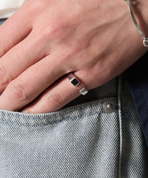 MAISON CLUB(メゾンクラブ)の「【MAISON CLUB】Open Stone Ring Silver925 KUN(リング・メンズ・グリーン/ブラウン/ホワイト/ネイビー/ターコイズブルー/ブラック・9)」の10枚目の写真