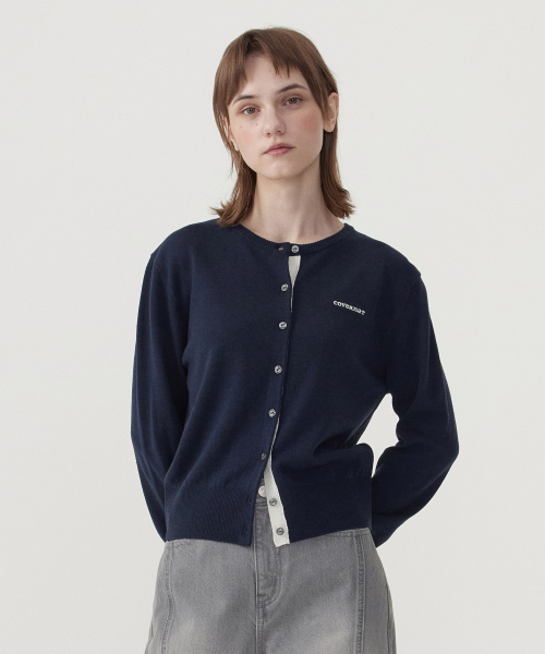 COVERNAT WOMAN(カバーナットウーマン)の「ウィメンズベーシッククーパー ロゴカーディガン ネイビー(カーディガン/ボレロ・レディース・その他・WS/WM)」の1枚目の写真