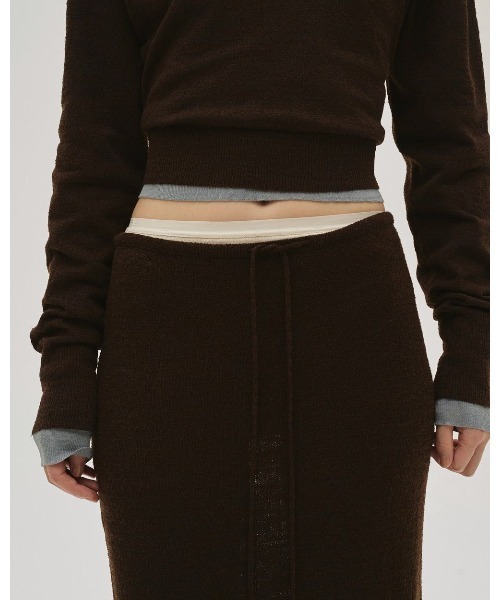 TODAYFUL（トゥデイフル）の「Miniboucle Knit Skirt 12610806（スカート・レディース・ブラウン/グレー/オフホワイト・36/38）」の7枚目の写真