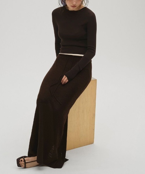 TODAYFUL（トゥデイフル）の「Miniboucle Knit Skirt 12610806（スカート・レディース・ブラウン/グレー/オフホワイト・36/38）」の18枚目の写真