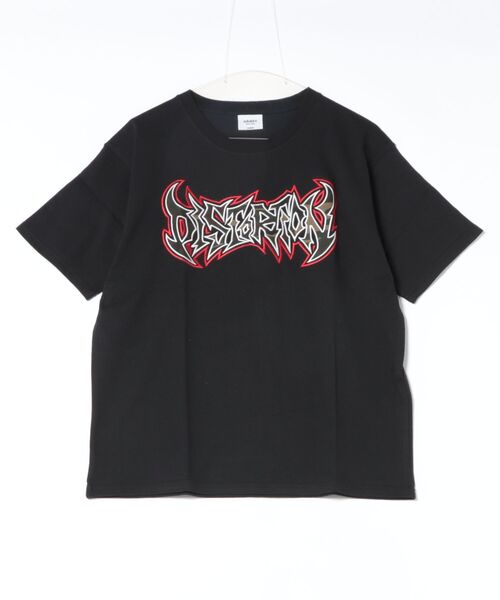 ８(eight)（エイト）の「刺繍ロゴ半袖Tシャツ（Tシャツ/カットソー・メンズ・ホワイト/ブラック系その他/ブラック・LARGE/MEDIUM）」の2枚目の写真