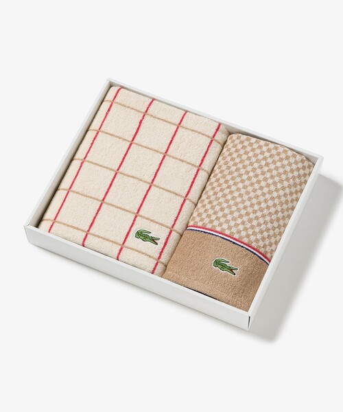 LACOSTE（ラコステ）の「スポーツタオル＆ゲストタオル ギフトセット（タオル・レディース・ブルー/ベージュ・FREE）」の13枚目の写真
