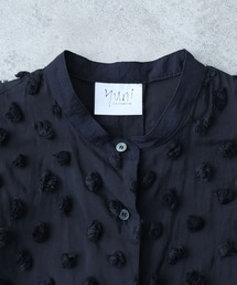 Cotton/Nylon dotジャカード half sleeves shirt