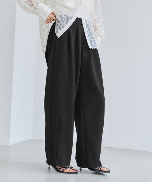 VIS（ビス）の「カットカーブスラックスパンツ（スラックス・レディース・ブラック/オフホワイト・FREE）」の17枚目の写真