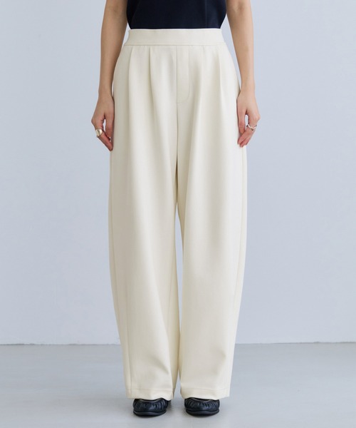 VIS（ビス）の「カットカーブスラックスパンツ（スラックス・レディース・ブラック/オフホワイト・FREE）」の13枚目の写真