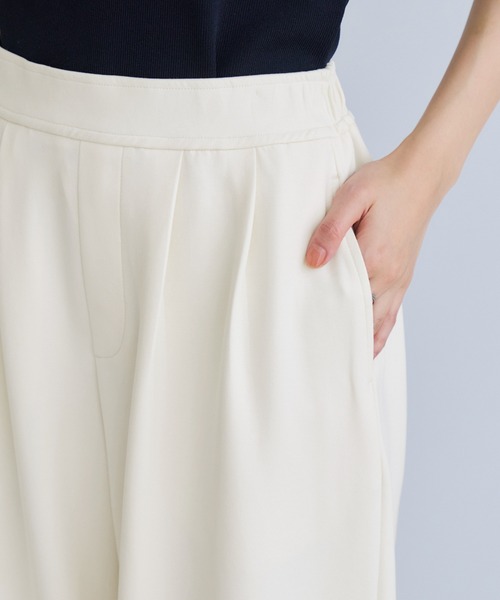 VIS（ビス）の「カットカーブスラックスパンツ（スラックス・レディース・ブラック/オフホワイト・FREE）」の10枚目の写真