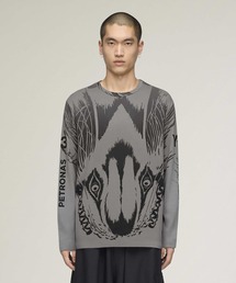 Y-3 MERCEDES - AMG PETRONAS FORMULA 1 TEAM WOLF GRAPHIC LONG SLEEVE TEE