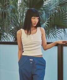 LACE BUTTON SLEEVELESS TOP V2 (WHITE)