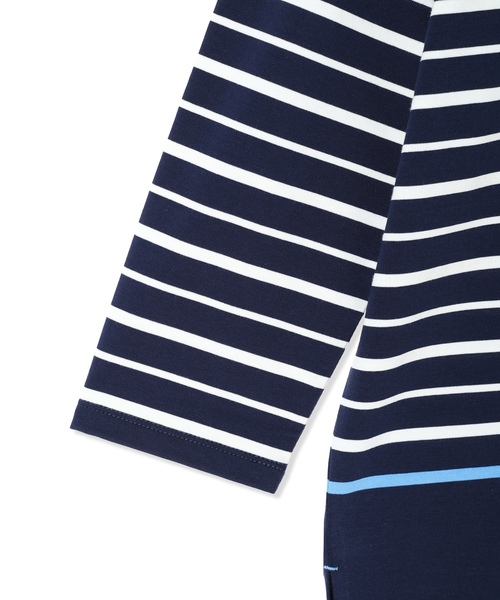 Petit Honfleur(プチオンフルール)の「ボーダーTシャツ【オーガニックコットンブレンド・綿100%】(Tシャツ/カットソー・レディース・ネイビー/ホワイト・M/L)」の21枚目の写真