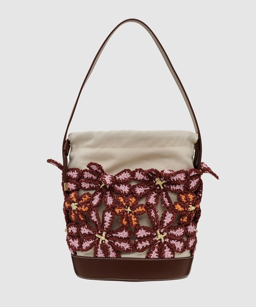 【極美品】希少MARNI ビーズバッグ ワンショルダー 花柄 SEASIDE / お花クロシェバッグ（ショルダーバッグ）｜MARNI（マルニ