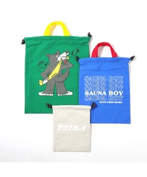 サウナボーイ（サウナボーイ）の「巾着バッグセット（名刺入れ）」