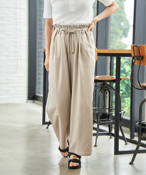 ikka(イッカ)の「麻混ベルト付きイージーパンツ(その他パンツ・レディース・ベージュ/ネイビー/オレンジ/チャコール・L/M/S)」の22枚目の写真
