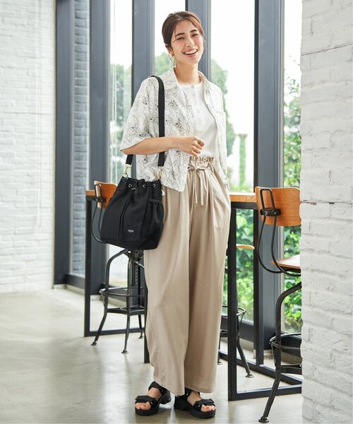 ikka(イッカ)の「麻混ベルト付きイージーパンツ(その他パンツ・レディース・ベージュ/ネイビー/オレンジ/チャコール・L/M/S)」の22枚目の写真