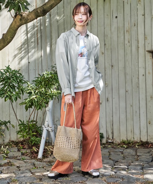 ikka(イッカ)の「麻混ベルト付きイージーパンツ(その他パンツ・レディース・ベージュ/ネイビー/オレンジ/チャコール・L/M/S)」の15枚目の写真