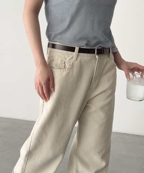 CANAL JEAN(キャナルジーン)の「El mar レザー細ベルト(ベルト・レディース・キャメル/ブラウン/ブラック・ONE SIZE)」の5枚目の写真