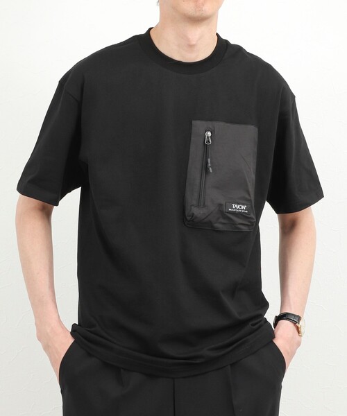 NOLLEY’S(ノーリーズ)の「【TAION/タイオン】MOUNTAIN POCKET T-SHIRT ポケットTシャツ 26SS(Tシャツ/カットソー・メンズ・ダークパープル/ブラック/ホワイト・M/L/XL)」の2枚目の写真