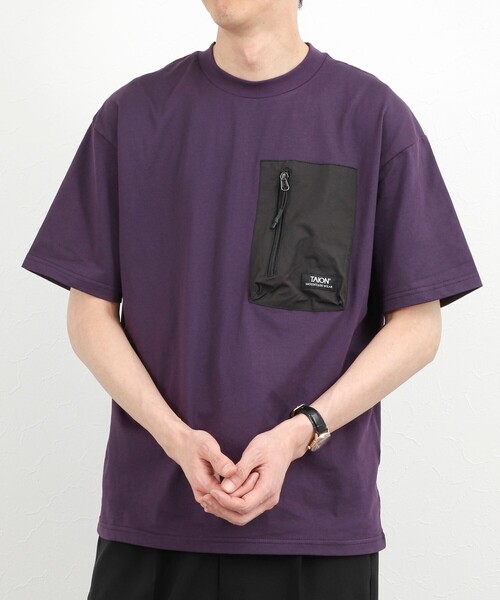 TAION(タイオン)の「【WEB限定】【TAION/タイオン】MOUNTAIN POCKET T-SHIRT ポケットTシャツ 26SS(Tシャツ/カットソー・メンズ・ダークパープル/ブラック/ホワイト・M/L/XL)」の5枚目の写真