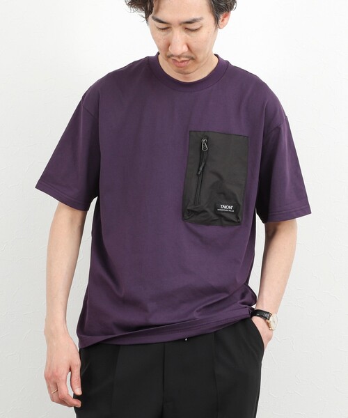 TAION(タイオン)の「【WEB限定】【TAION/タイオン】MOUNTAIN POCKET T-SHIRT ポケットTシャツ 26SS(Tシャツ/カットソー・メンズ・ダークパープル/ブラック/ホワイト・M/L/XL)」の6枚目の写真