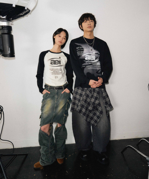MINAV（ミナブ）の「タイプウェーブTシャツ[ブラック]（Tシャツ/カットソー・メンズ・その他・SMALL/X-LARGE/LARGE）」の2枚目の写真