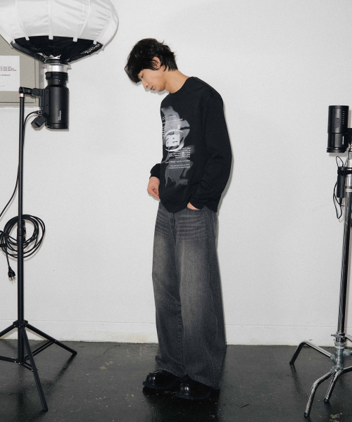 MINAV（ミナブ）の「タイプウェーブTシャツ[ブラック]（Tシャツ/カットソー・メンズ・その他・SMALL/X-LARGE/LARGE）」の3枚目の写真