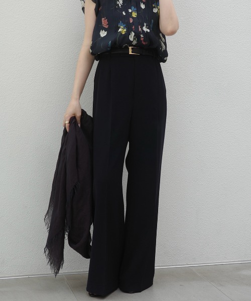 XSサイズあり】ダブルサテンストレートパンツ（その他パンツ）｜anuans