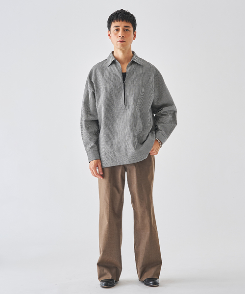 EDIFICE（エディフィス）の「コットン/リネン チェック バルーズ シャツ（シャツ/ブラウス・メンズ・ブラック・SMALL/MEDIUM/LARGE）」の2枚目の写真