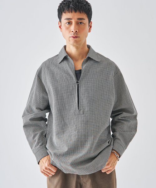 EDIFICE（エディフィス）の「コットン/リネン チェック バルーズ シャツ（シャツ/ブラウス・メンズ・ブラック・SMALL/MEDIUM/LARGE）」の5枚目の写真