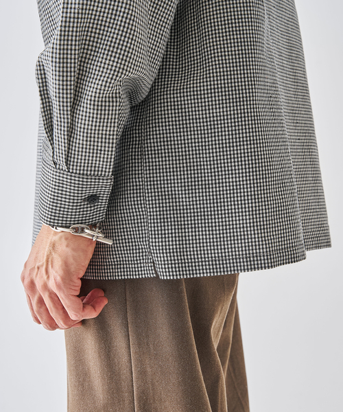 EDIFICE（エディフィス）の「コットン/リネン チェック バルーズ シャツ（シャツ/ブラウス・メンズ・ブラック・SMALL/MEDIUM/LARGE）」の9枚目の写真