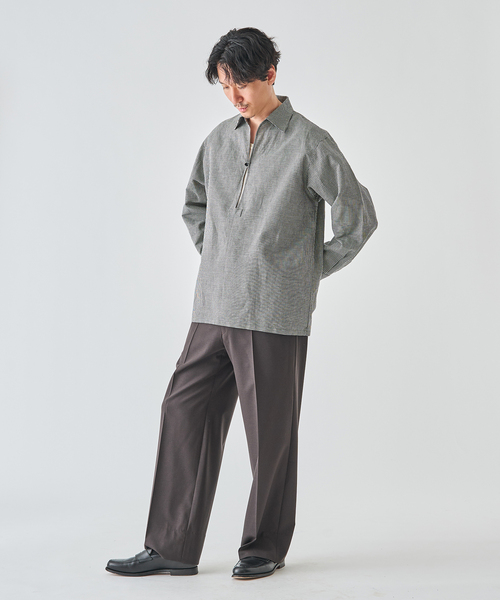 EDIFICE（エディフィス）の「コットン/リネン チェック バルーズ シャツ（シャツ/ブラウス・メンズ・ブラック・SMALL/MEDIUM/LARGE）」の11枚目の写真