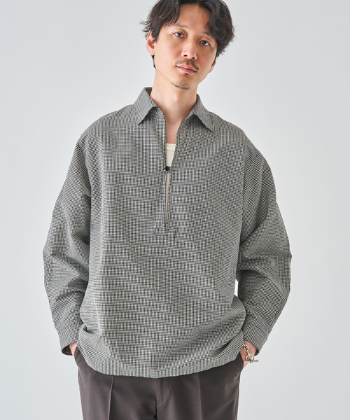 EDIFICE（エディフィス）の「コットン/リネン チェック バルーズ シャツ（シャツ/ブラウス・メンズ・ブラック・SMALL/MEDIUM/LARGE）」の12枚目の写真