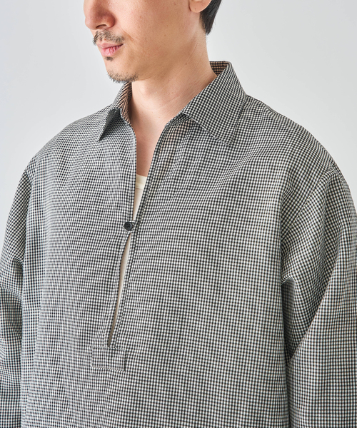EDIFICE（エディフィス）の「コットン/リネン チェック バルーズ シャツ（シャツ/ブラウス・メンズ・ブラック・SMALL/MEDIUM/LARGE）」の16枚目の写真