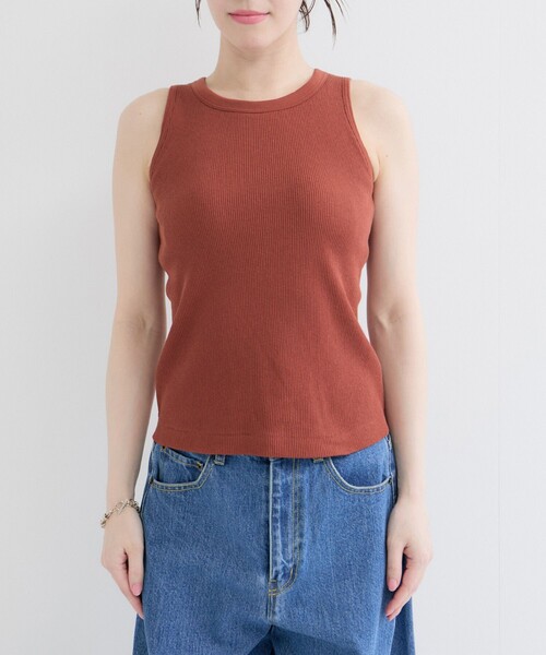 HANES(ヘインズ)の「【Hanes/ヘインズ】カップ付アメリカンスリーブタンクトップ(タンクトップ・レディース・ホワイト/レンガ/ブラック・FREE)」の14枚目の写真