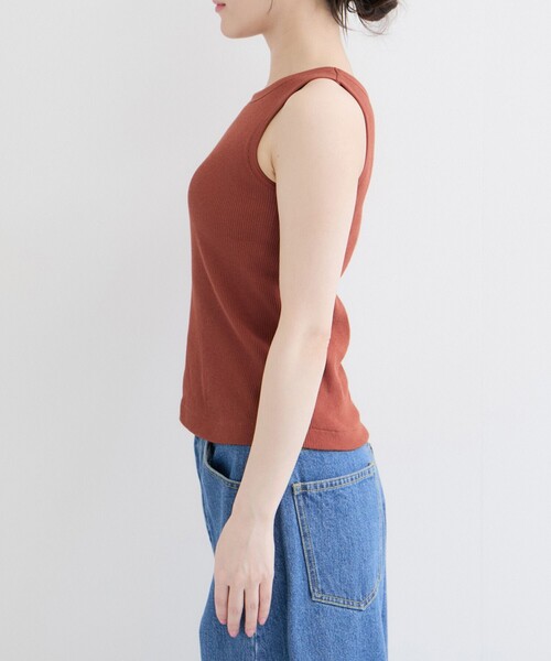 HANES(ヘインズ)の「【Hanes/ヘインズ】カップ付アメリカンスリーブタンクトップ(タンクトップ・レディース・ホワイト/レンガ/ブラック・FREE)」の15枚目の写真