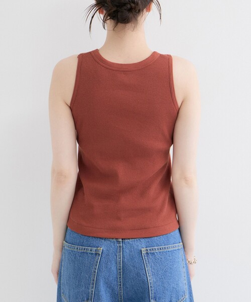 HANES(ヘインズ)の「【Hanes/ヘインズ】カップ付アメリカンスリーブタンクトップ(タンクトップ・レディース・ホワイト/レンガ/ブラック・FREE)」の16枚目の写真