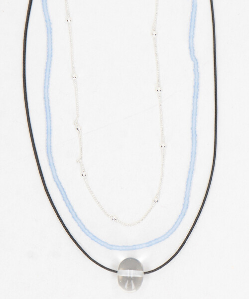 FREAK'S STORE（フリークスストア）の「マルチウェイ レイヤーネックレス/ビーズネックレス/ペンダントネックレス（ネックレス・レディース・ブルー/オフホワイト・ONE SIZE）」の12枚目の写真