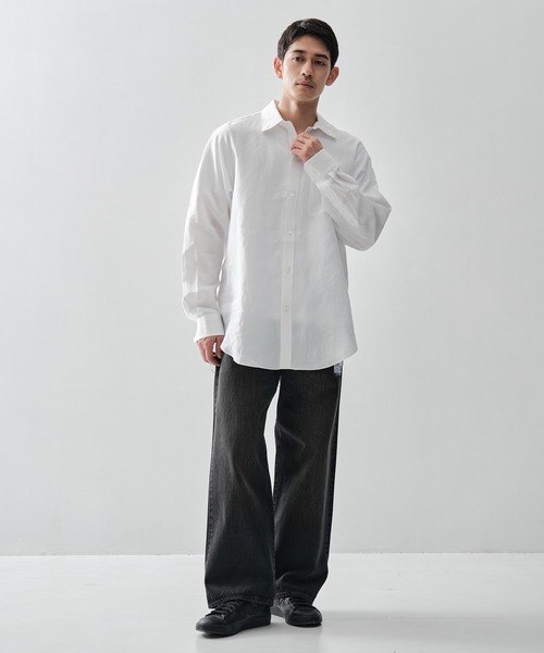 MARKAWARE/マーカウェア】REGULAR FIT DRESS SHIRT/80/1ヘンプタイプ