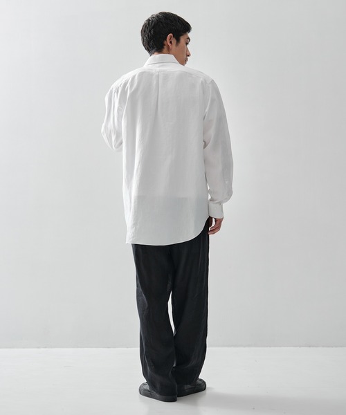 markaware(マーカウェア)の「【MARKAWARE/マーカウェア】REGULAR FIT DRESS SHIRT/80/1ヘンプタイプライター / レギュラーフィットドレスシャツ(シャツ/ブラウス・メンズ・ブラック/ホワイト/ベージュ・1/2/3)」の15枚目の写真