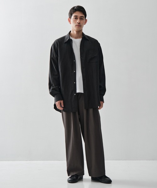 markaware(マーカウェア)の「【MARKAWARE/マーカウェア】REGULAR FIT DRESS SHIRT/80/1ヘンプタイプライター / レギュラーフィットドレスシャツ(シャツ/ブラウス・メンズ・ブラック/ホワイト/ベージュ・1/2/3)」の17枚目の写真