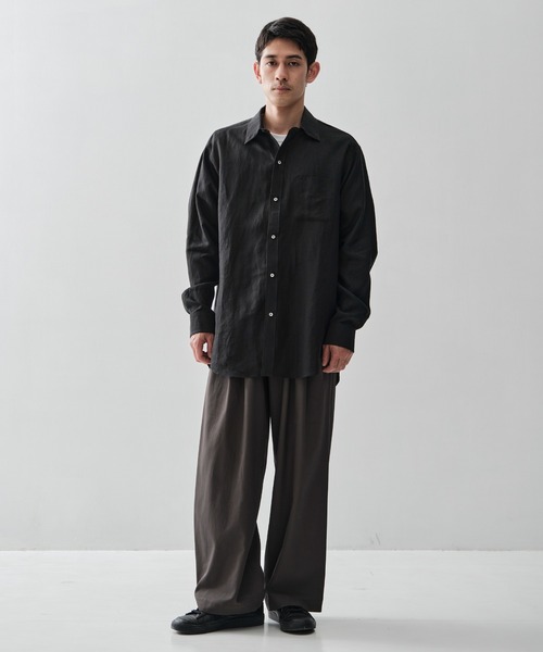 markaware(マーカウェア)の「【MARKAWARE/マーカウェア】REGULAR FIT DRESS SHIRT/80/1ヘンプタイプライター / レギュラーフィットドレスシャツ(シャツ/ブラウス・メンズ・ブラック/ホワイト/ベージュ・1/2/3)」の19枚目の写真