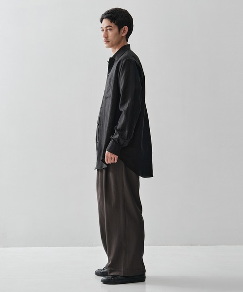 markaware(マーカウェア)の「【MARKAWARE/マーカウェア】REGULAR FIT DRESS SHIRT/80/1ヘンプタイプライター / レギュラーフィットドレスシャツ(シャツ/ブラウス・メンズ・ブラック/ホワイト/ベージュ・1/2/3)」の22枚目の写真