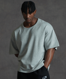 PHERMENON（フェルメノン）の「オーバーサイズ Uネック 無地 半袖Tシャツ - グレー（Tシャツ/カットソー）」