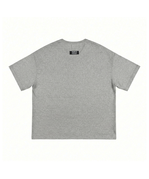 PHERMENON（フェルメノン）の「オーバーサイズ Uネック 無地 半袖Tシャツ - グレー（Tシャツ/カットソー・メンズ・グレー・1/2）」の6枚目の写真