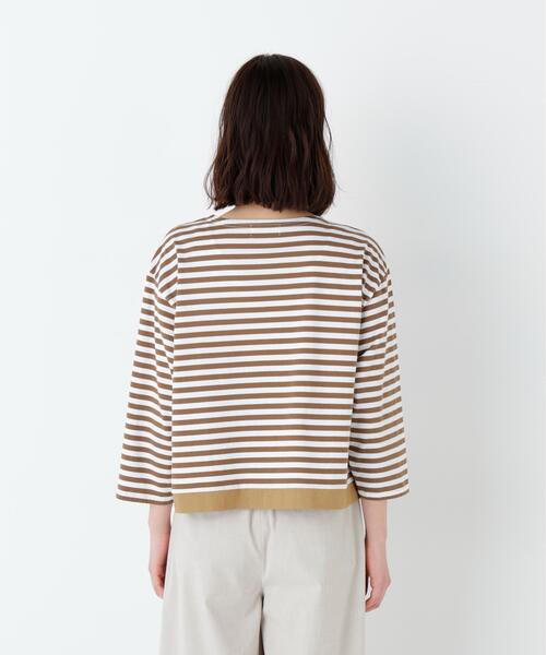 human woman(ヒューマンウーマン)の「◆天竺ボーダーカットソー(Tシャツ/カットソー・レディース・クリアブラウン/ダークインディゴブルー・MEDIUM)」の12枚目の写真