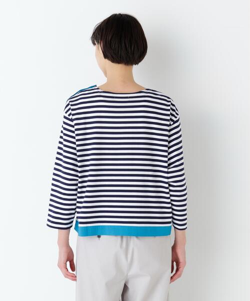 human woman(ヒューマンウーマン)の「◆天竺ボーダーカットソー(Tシャツ/カットソー・レディース・クリアブラウン/ダークインディゴブルー・MEDIUM)」の19枚目の写真