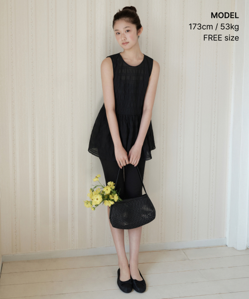 MUSINSA STANDARD WOMAN（ムシンサスタンダードウーマン）の「ウィメンズネットウィービングショルダーバッグ[ブラック]（ショルダーバッグ・レディース・その他・FREE）」の12枚目の写真