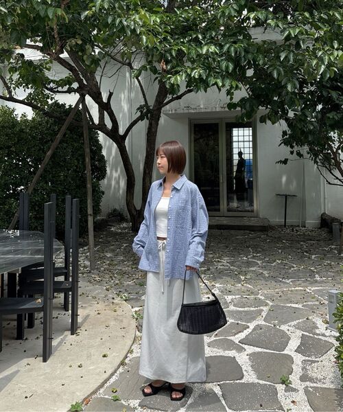 MUSINSA STANDARD WOMAN（ムシンサスタンダードウーマン）の「ウィメンズネットウィービングショルダーバッグ[ブラック]（ショルダーバッグ・レディース・その他・FREE）」の4枚目の写真