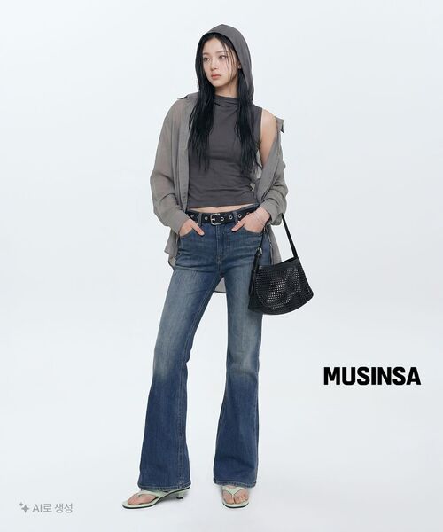MUSINSA STANDARD WOMAN（ムシンサスタンダードウーマン）の「ウィメンズネットウィービングショルダーバッグ[ブラック]（ショルダーバッグ・レディース・その他・FREE）」の2枚目の写真